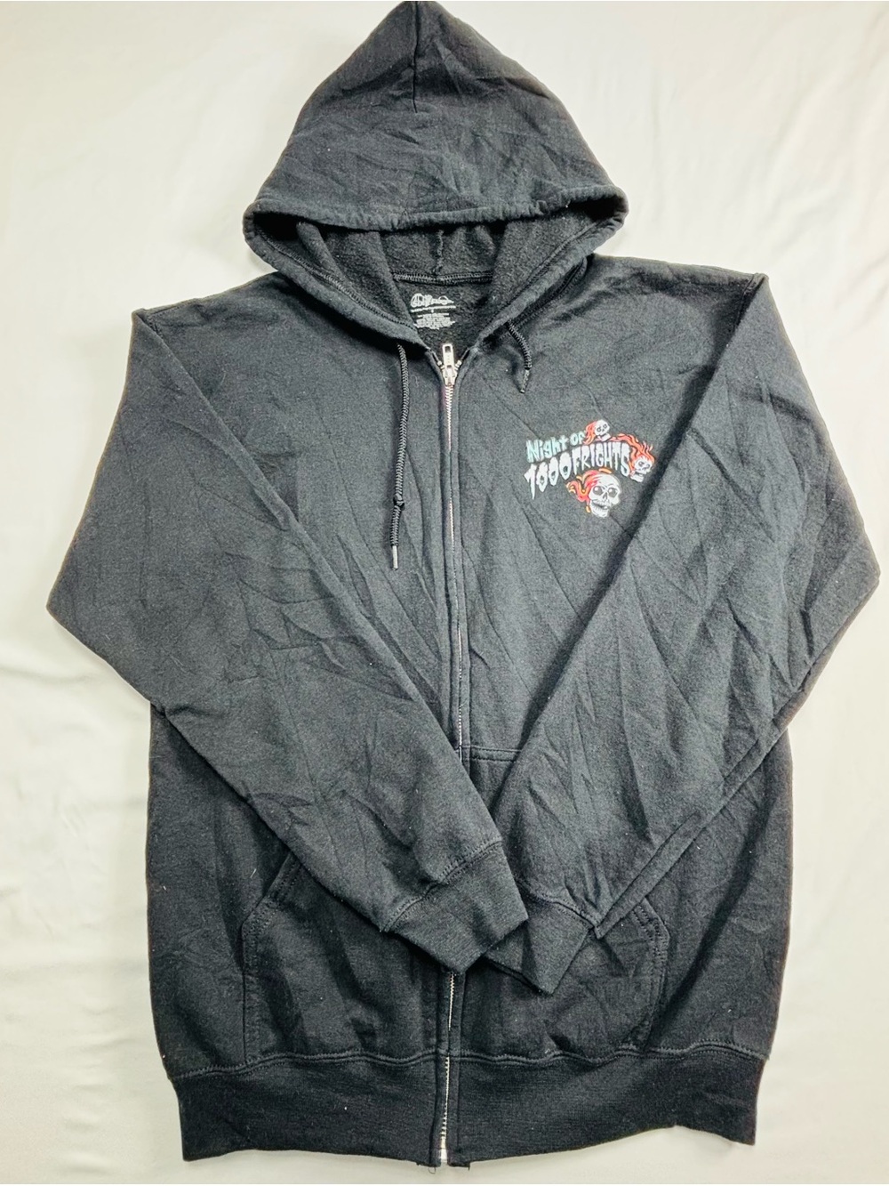 Black 'Night of 1000 Frights' Zip-Up Hoodie - Unbranded